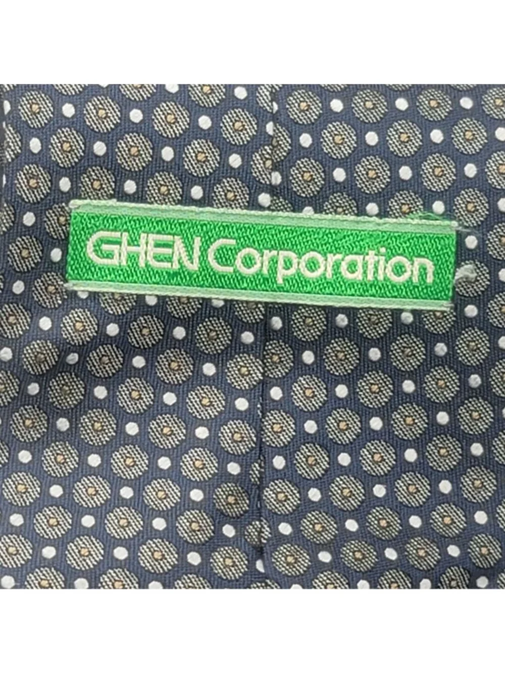 Ghen Corporation Mens Blue Dot Pattern Silk Necktie 100% Silk Professional Wear